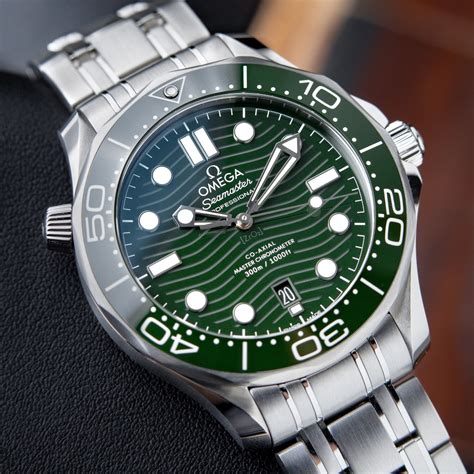 omega seamaster professional green face